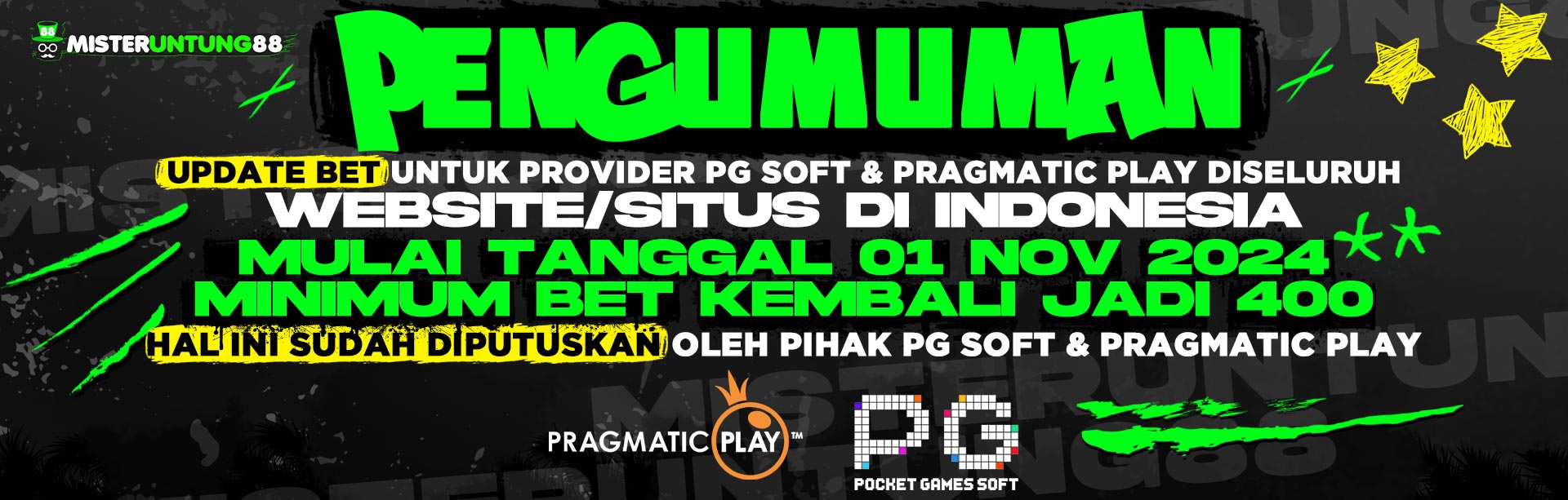 PENGUMUMAN UPDATE BET